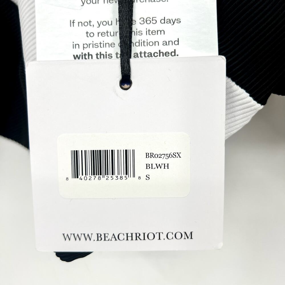 BEACH RIOT Women's Joyce One Shoulder One Piece Swimsuit Small Black White NWT - Picture 9 of 12